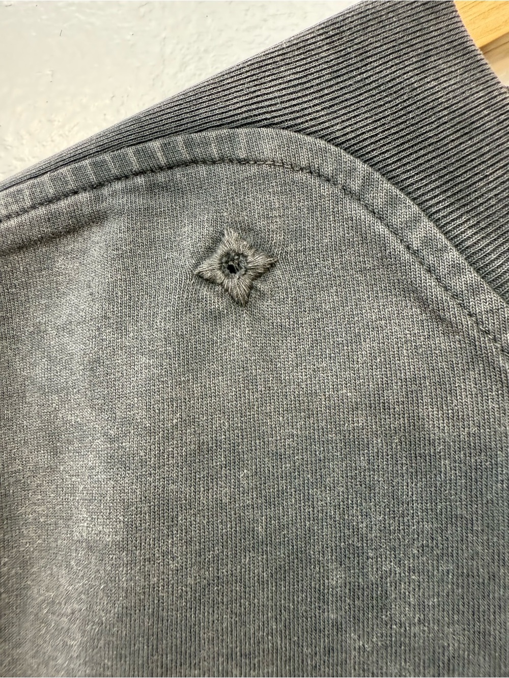 Louis Vuitton Charcoal Gray Embossed Logo Sweatshirt - Picture 6 of 12